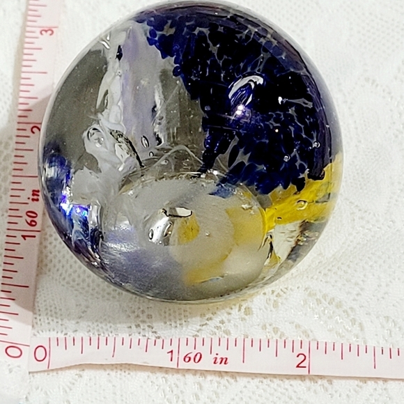 Vintage Hand Blown Glass Paperweight - Picture 7 of 8